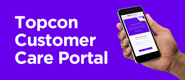 Topcon Customer Care Portal on mobile devices