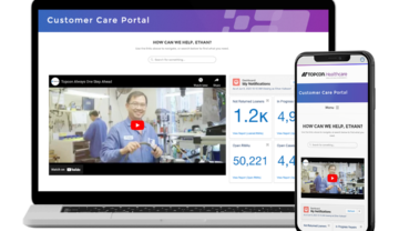 Topcon Customer Care Portal for mobile and desktop