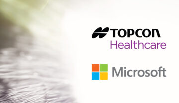 Topcon Healthcare and Microsoft partnership logos