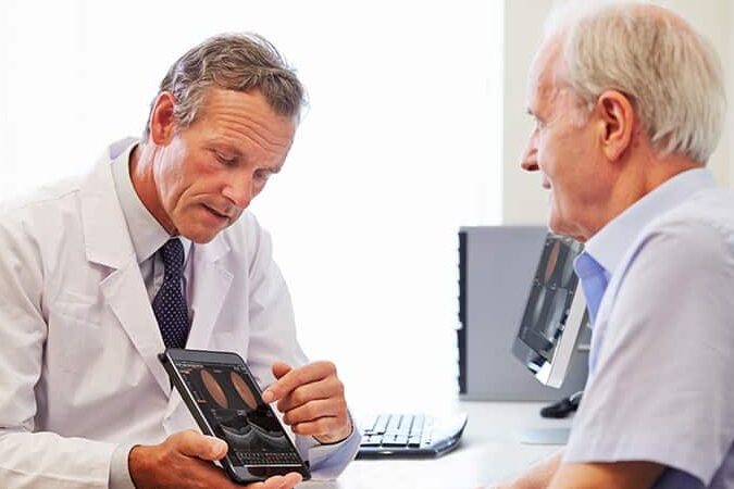 Doctor explaining imaging results
